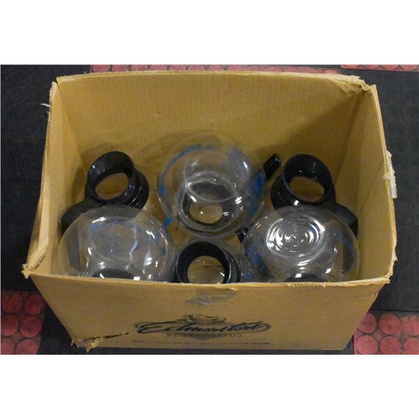LOT OF 6 GLASS CARAFES