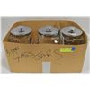 Image 1 : BOX CONTAINING 3 SMALL GLASS STORAGE JARS