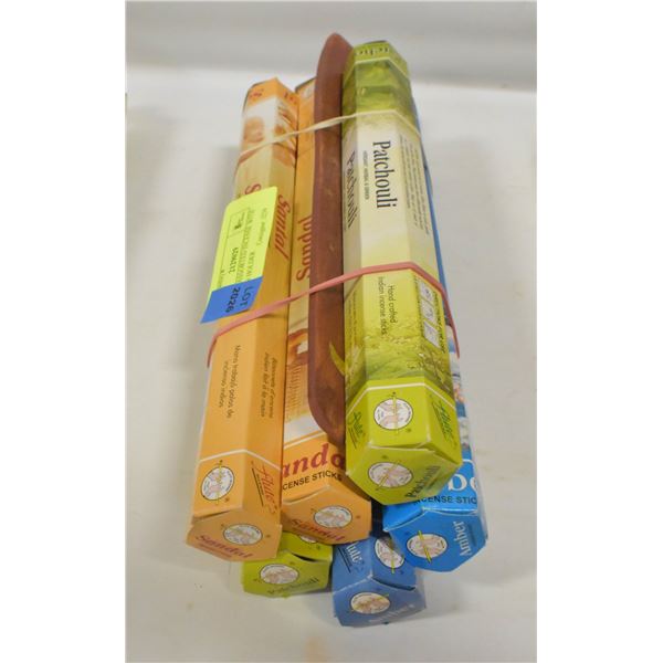 6 PACKS ASSORTED INCENSE WITH WOODEN HOLDER