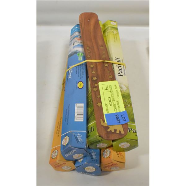 6 PACKS ASSORTED INCENSE WITH WOODEN HOLDER