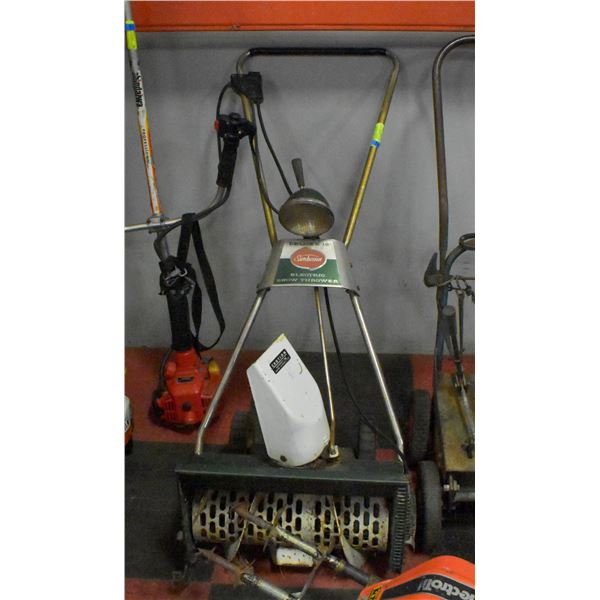 VINTAGE SUNBEAM DELUXE 18" ELECTRIC SNOWBLOWER