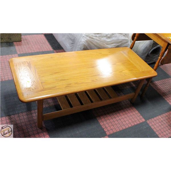WOOD COFFEE TABLE 53"X16"