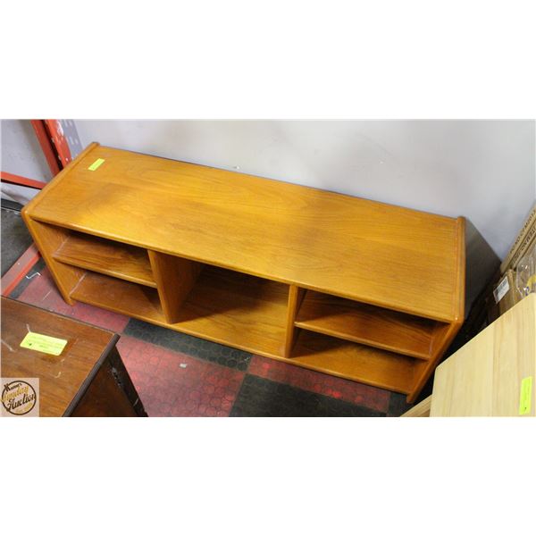 WOOD DISPLAY CABINET 55"X 19"X 16"