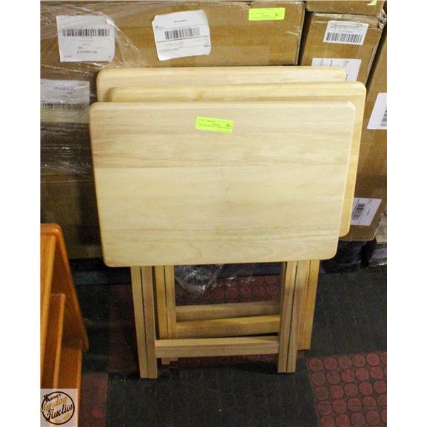 FOLDING WOOD TV TRAY STANDS