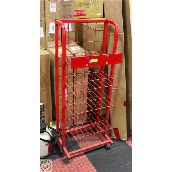 RED DISPLAY RACK 4 FEET TALL