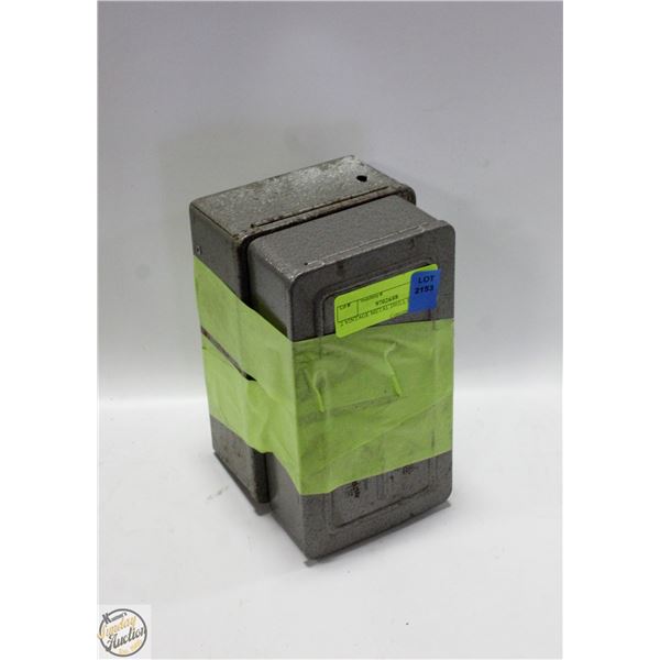 2 VINTAGE METAL DRILL BIT CASES