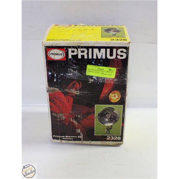 VINTAGE PRIMUS HEAT LAMP FOR CAMPING MODEL 2328