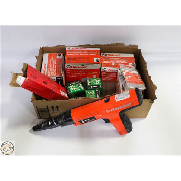 RAMSET GUN AND NAILS