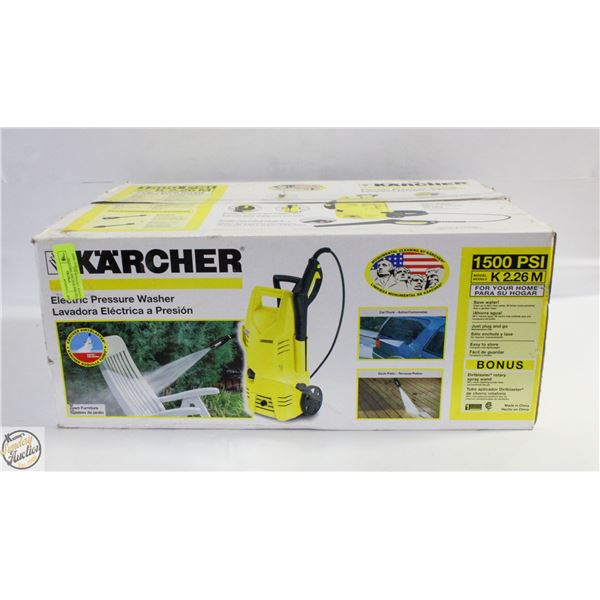 KARCHER ELECTRIC PRESSURE WASHER 1500 PSI IN BOX