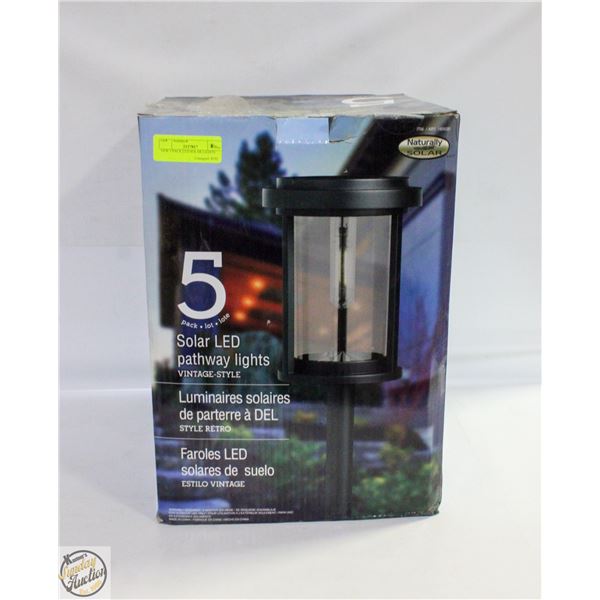 NEW 5 PACK LED SOLAR LIGHTS