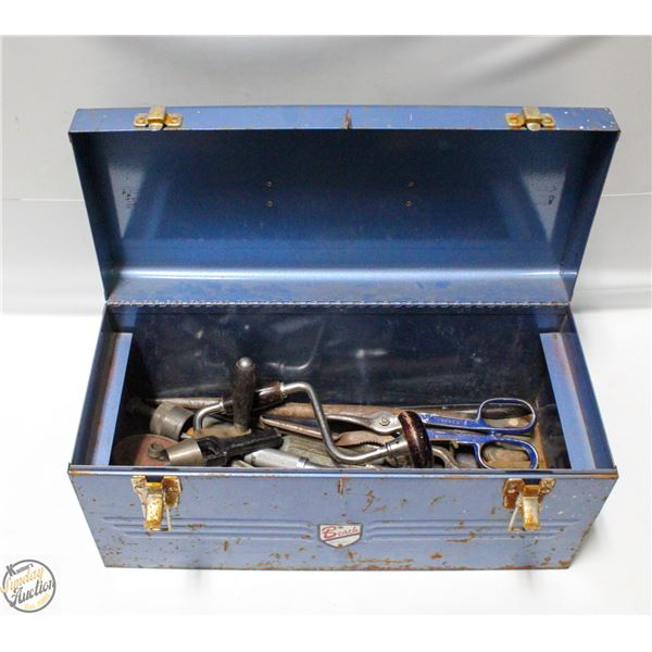 TOOLBOX OF VINTAGE TOOLS VARIOUS KINDS