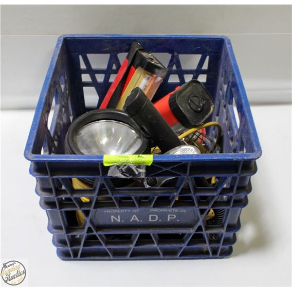 ESTATE LOT OF VARIOUS LIGHTS AND FLASHLIGHTS