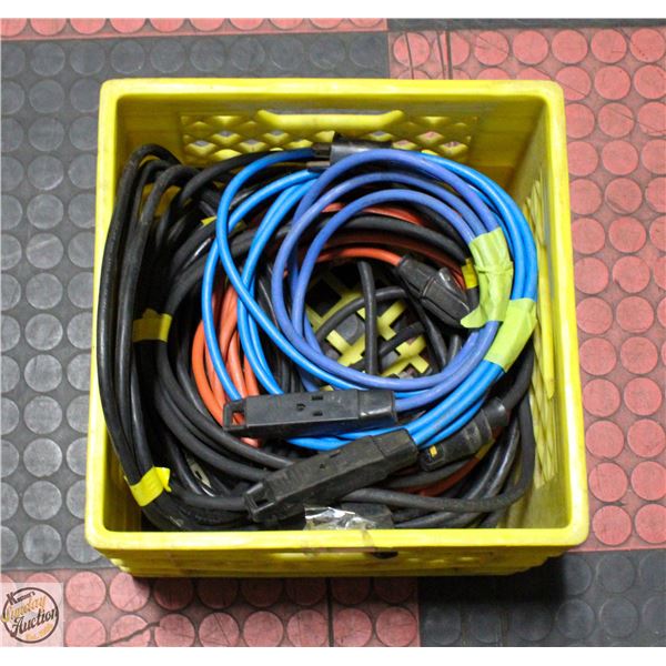 LOT OF VARIOUS EXTENTION CORDS