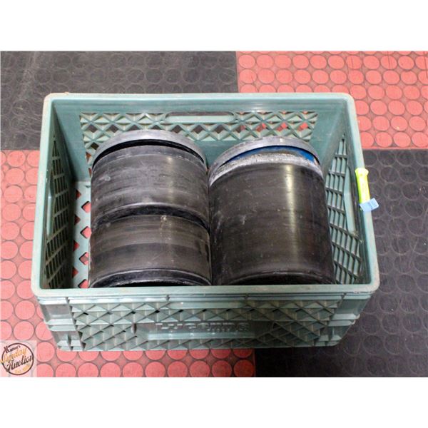 LOT OF ROCK TUMBLIN BARRELS VARIOUS SIZES