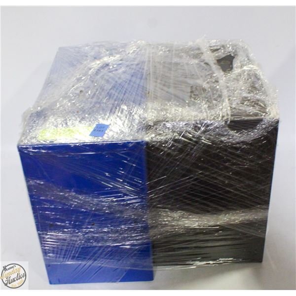 2 VINTAGE GARAGE BIT ORGANIZER METAL