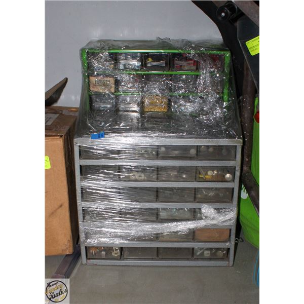 2 SMALL VINTAGE GARAGE BIT ORAGNIZER METAL