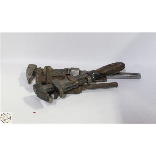 ESTATE LOT VINTAGE ADJUSTABLE WRENCHES