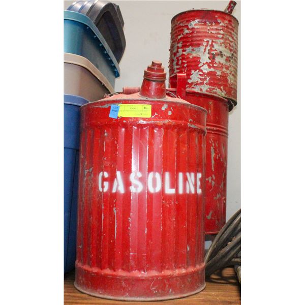 LOT OF TWO VINTAGE GAS CANS