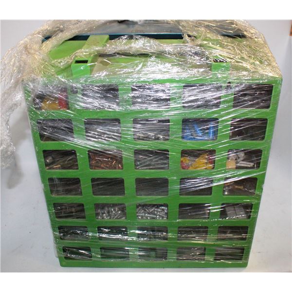 2 VINTAGE GARAGE BIT ORGANIZER METAL