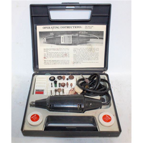 VINTAGE WELLER MINI SHOP ROTARY TOOL IN CASE