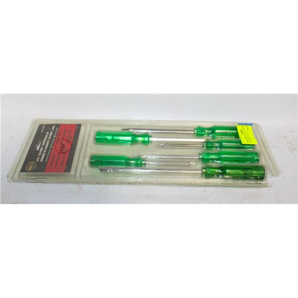 NEW OLD STOCK 6 PC GO THROUGH SCREWDRIVER SET