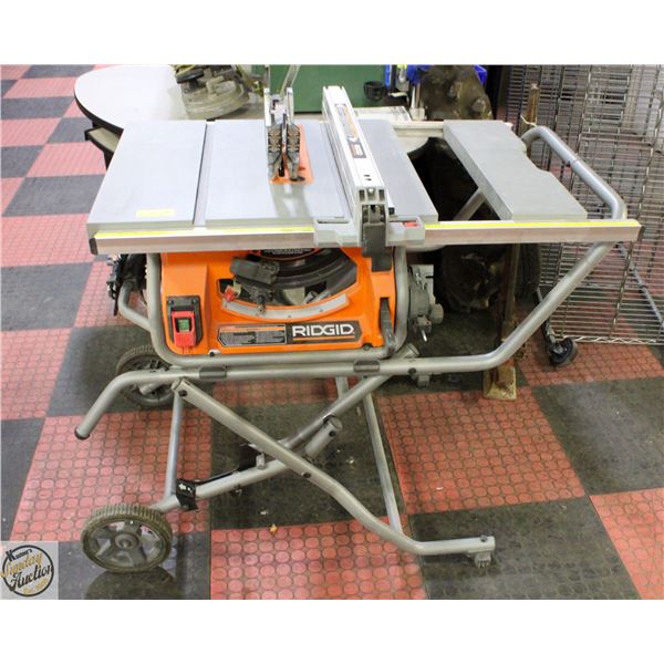 RIDGID 10" TABLESAW WITH MANUAL AND PUSHSTICK