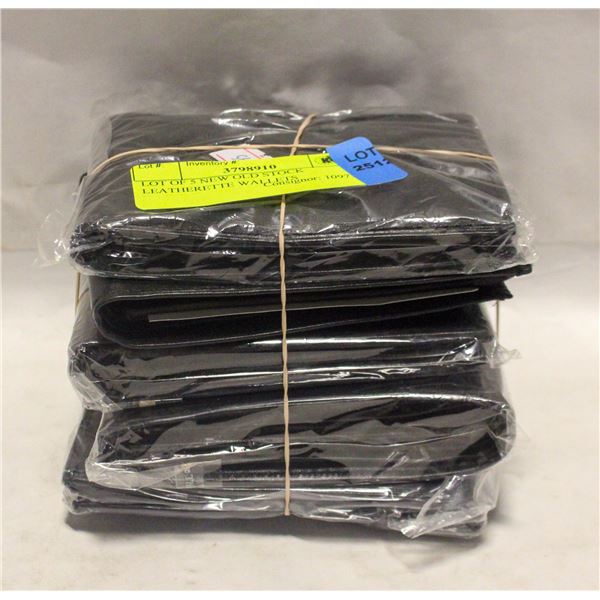 LOT OF 5 NEW OLD STOCK LEATHERETTE WALLETS