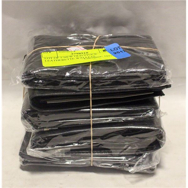 LOT OF 5 NEW OLD STOCK LEATHERETTE WALLETS