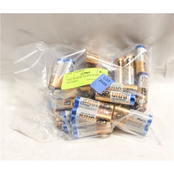 25X2=50 TOTAL AA ALKALINE BATTERIES