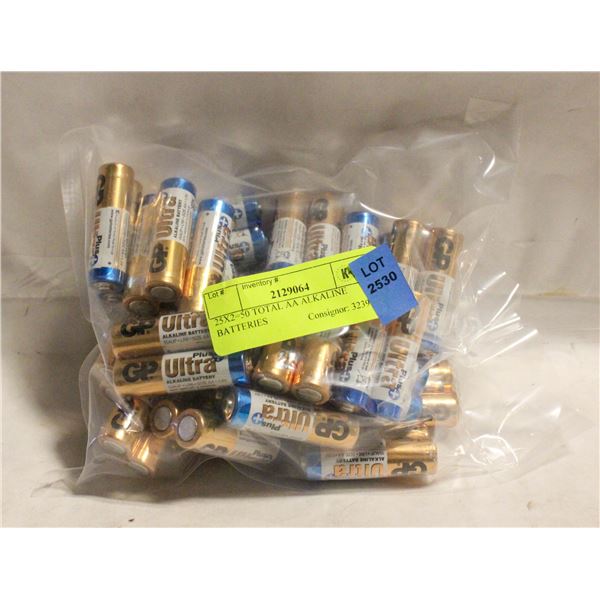 25X2=50 TOTAL AA ALKALINE BATTERIES