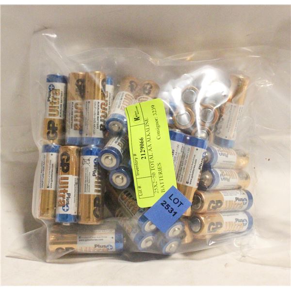 25X2=50 TOTAL AA ALKALINE BATTERIES