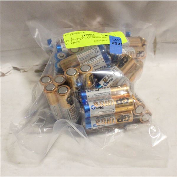 25X2=50 TOTAL AA ALKALINE BATTERIES