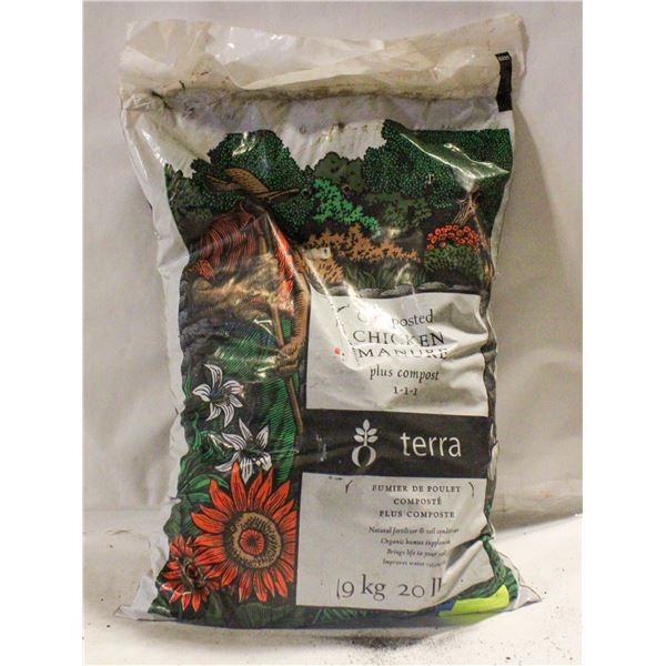 TERRA COMPOSTED CHICKEN MANURE 9 KG