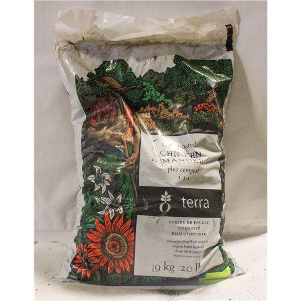 TERRA COMPOSTED CHICKEN MANURE 9 KG