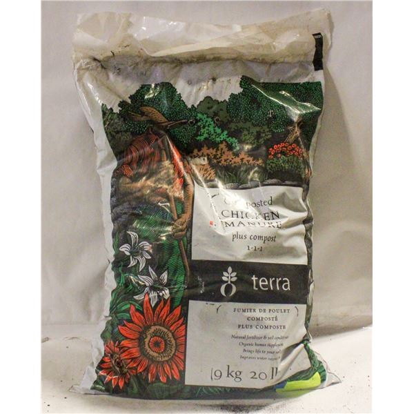 TERRA COMPOSTED CHICKEN MANURE 9 KG