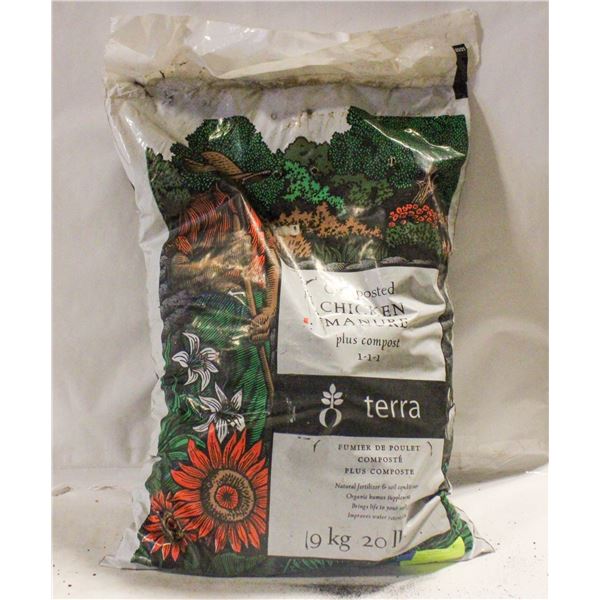 TERRA COMPOSTED CHICKEN MANURE 9 KG