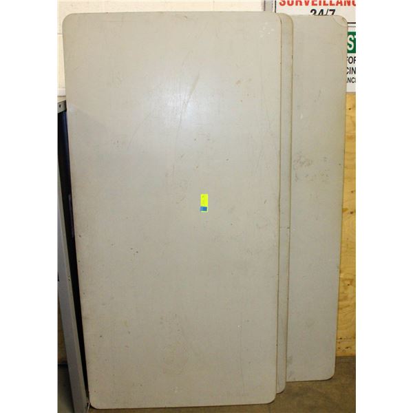 (3) TABLES WITH FOLDING LEGS (30” X 60”)