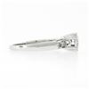 Image 5 : Vintage 14k White Gold 0.24 ctw Illusion Set Round Diamond Engagement Promise Ri