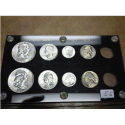 Partial 1959 US Mint UNC Set In Capitol Plastics