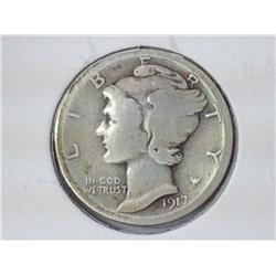 1917-S Mercury Dime