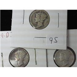 1929, 29-D And 29-S Mercury Dimes
