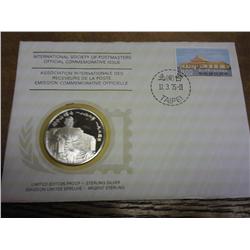 1975 China FDC W/Sterling Proof Medal