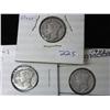 1943, 43-D And 43-S Mercury Dimes