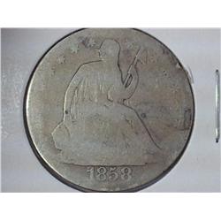 1858-O Seated Liberty Half Dollar