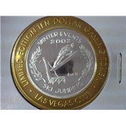 2002 Las Vegas Club $10 Gaming Token (UNC) Silver