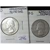 1952-D And 1953-S Silver Washington Quarters