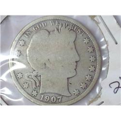 1907-O Barber Half Dollar