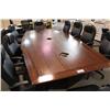 Image 1 : Mahogany 12 Ft Executive Boardroom Table