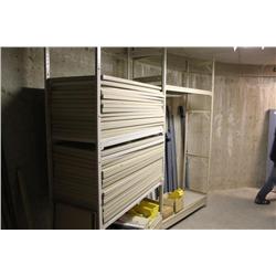 4 bays of ez rect storage racking and misc. parts