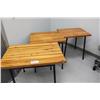 Image 1 : 3 wooden top utility tables
